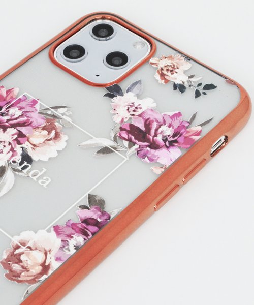 rienda(リエンダ)/iPhone11Pro ケース リエンダ rienda メッキクリアケース Brilliant Flower バーガンディー iphone11pro ケース/img06