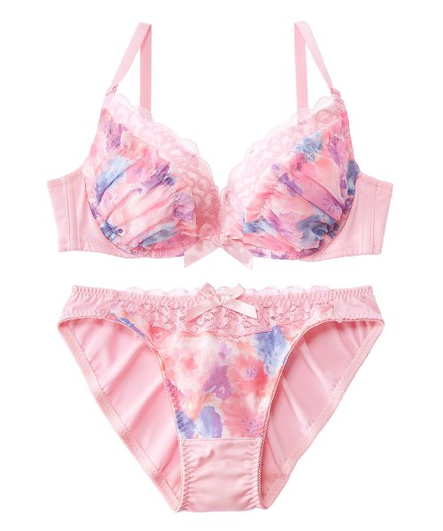 クーポン開催中 セール Off スプレッドフラワー ブラジャー ショーツ かわいい下着 女性 レディース ブラ ショーツ ブラセット 花柄 ブラショーツ ブラジャーセット 大人 可愛い Pu エメフィール Aimerfeel Magaseek
