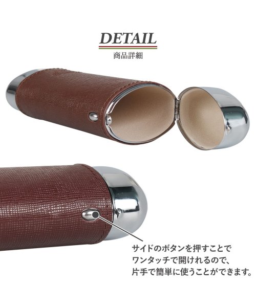 Orobianco(オロビアンコ)/オロビアンコ Orobianco メガネケース 眼鏡ケース サングラス メンズ レディース 別注 GLASSES CASE 本革 ブラック グレー ネイビー グ/img02