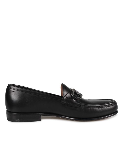 サルヴァトーレ フェラガモ Salvatore Ferragamo ローファー モカシン ホースビット カーフレザー シューズ メンズ 7.5EE(25.5cm相当) ネイビー