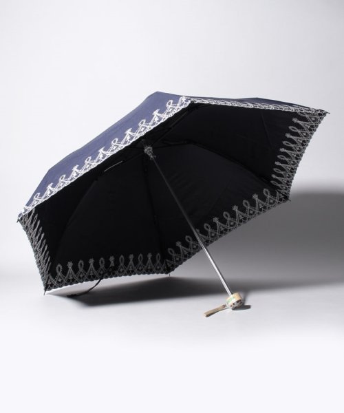 LANVIN Collection(umbrella)(ランバンコレクション（傘）)/LANVIN COLLECTION 晴雨兼用折りたたみ傘 "レースラメ刺繍"/img01