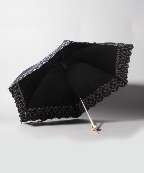 LANVIN Collection(umbrella)(ランバンコレクション（傘）)/LANVIN COLLECTION 晴雨兼用折りたたみ傘 "裾花刺繍”/img01