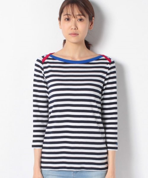 BENETTON (women)(ベネトン（レディース）)/コットンボートネックボーダー7分袖Tシャツ・カットソー/img14