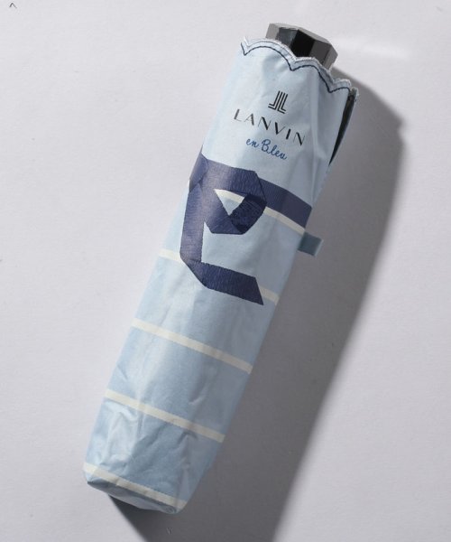 LANVIN en Bleu(umbrella)(ランバンオンブルー（傘）)/LANVIN en Bleu 晴雨兼用折りたたみ傘 "ボーダー リボン"/img02