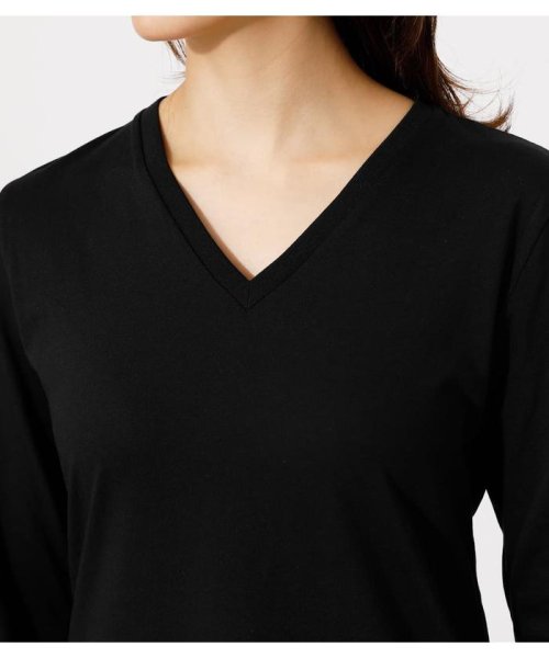 AZUL by moussy(アズールバイマウジー)/BASIC LONG SLEEVE V NECK TEE/img14