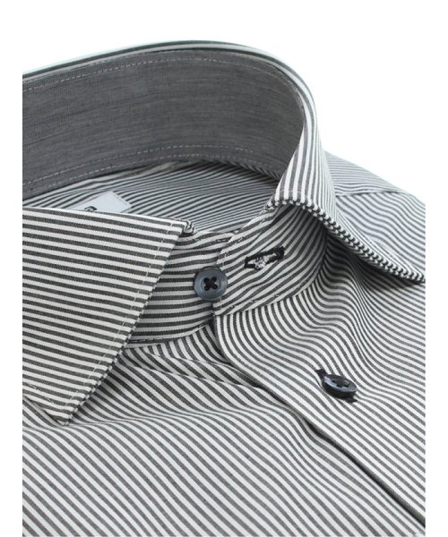 TAKA-Q(タカキュー)/形態安定吸水速乾スリムフィット ワイドカラー長袖シャツ/img01