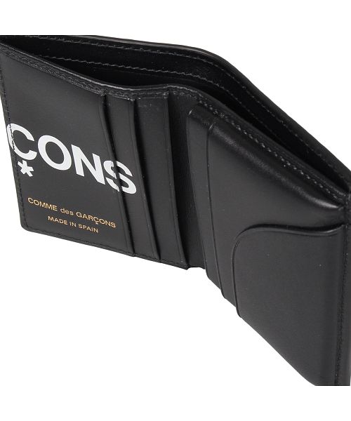 コムデギャルソン COMME des GARCONS 財布 二つ折り メンズ レディース 本革 HUGE LOGO WALLET ブラック 黒  SA0641HL