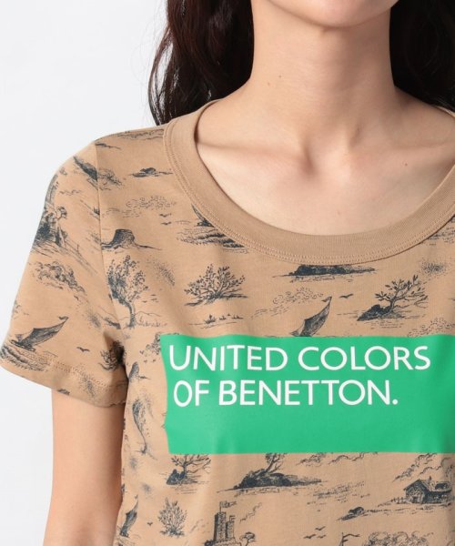 BENETTON (women)(ベネトン（レディース）)/ボックスロゴ総柄プリント半袖Tシャツ・カットソー/img08