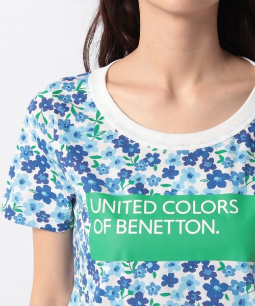 BENETTON (women)(ベネトン（レディース）)/ボックスロゴ総柄プリント半袖Tシャツ・カットソー/img35