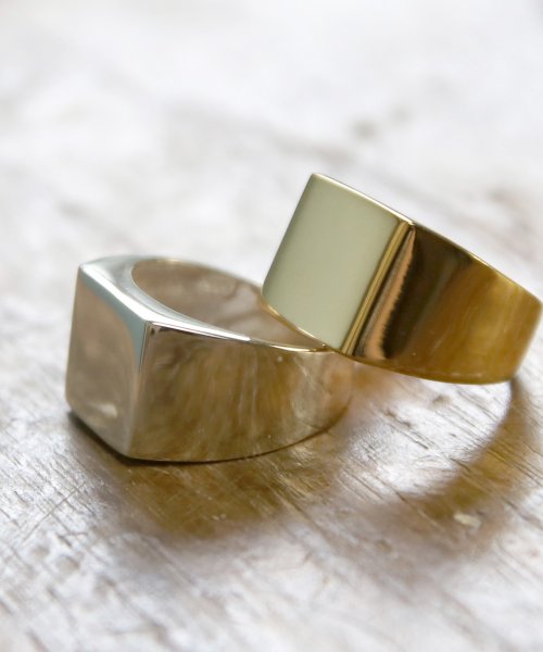 MAISON mou(メゾンムー)/【YArKA/ヤーカ】rectangle plain ring[reck]/プレーン四角リング[レック]/img02