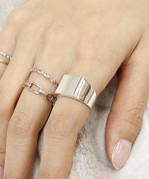MAISON mou(メゾンムー)/【YArKA/ヤーカ】rectangle plain ring[reck]/プレーン四角リング[レック]/img07