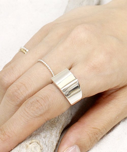 MAISON mou(メゾンムー)/【YArKA/ヤーカ】rectangle plain ring[reck]/プレーン四角リング[レック]/img08