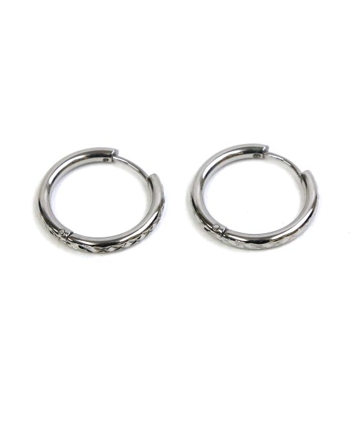 MAISON mou(メゾンムー)/【YArKA/ヤーカ】stainless series pilamid circle pierce/ステンレス ピラミッド模様サークルピアス/img06