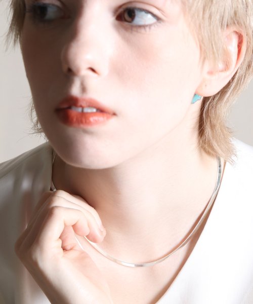 MAISON mou(メゾンムー)/【YArKA/ヤーカ】silver925 simple flat necklace[SNK]/シンプルフラットネックレス(チョーカー） 4mm/img04