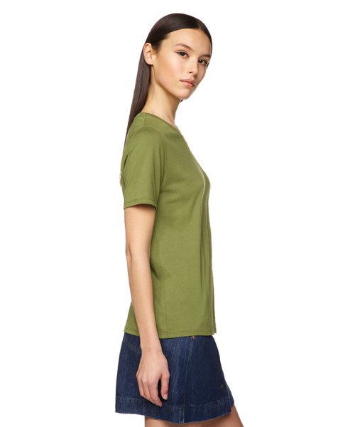 BENETTON (women)(ベネトン（レディース）)/クルーネック裾ロゴ刺繍半袖Tシャツ・カットソー/img57