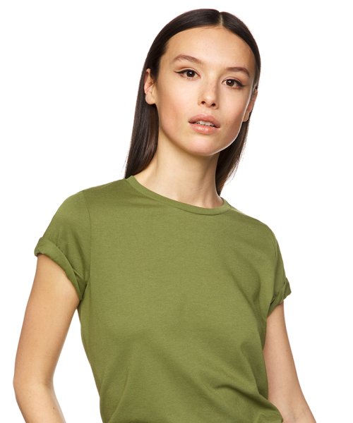 BENETTON (women)(ベネトン（レディース）)/クルーネック裾ロゴ刺繍半袖Tシャツ・カットソー/img59