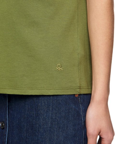 BENETTON (women)(ベネトン（レディース）)/クルーネック裾ロゴ刺繍半袖Tシャツ・カットソー/img60
