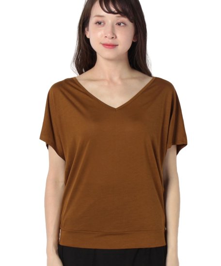 BENETTON (women)(ベネトン（レディース）)/リヨセルVネックオーバーサイズTシャツ・カットソー/img36