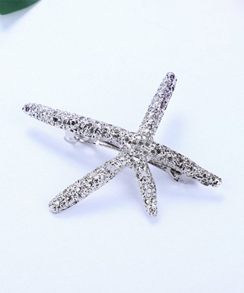 クーポン セール 25 Off バレッタ シンプル ヘアアクセサリー ゴールド髪留め まとめ髪 海星モチーフ セイヘイショップ Seiheishop Magaseek