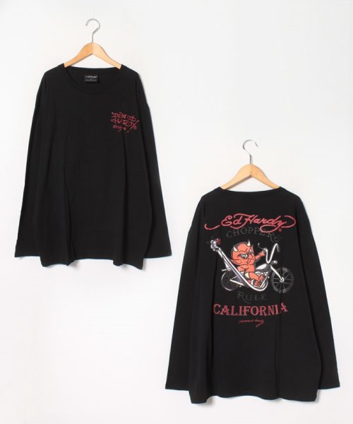 MARUKAWA(大きいサイズのマルカワ)/【Ed Hardy】エドハーディー 大きいサイズ デビル バイク 長袖Tシャツ/img07