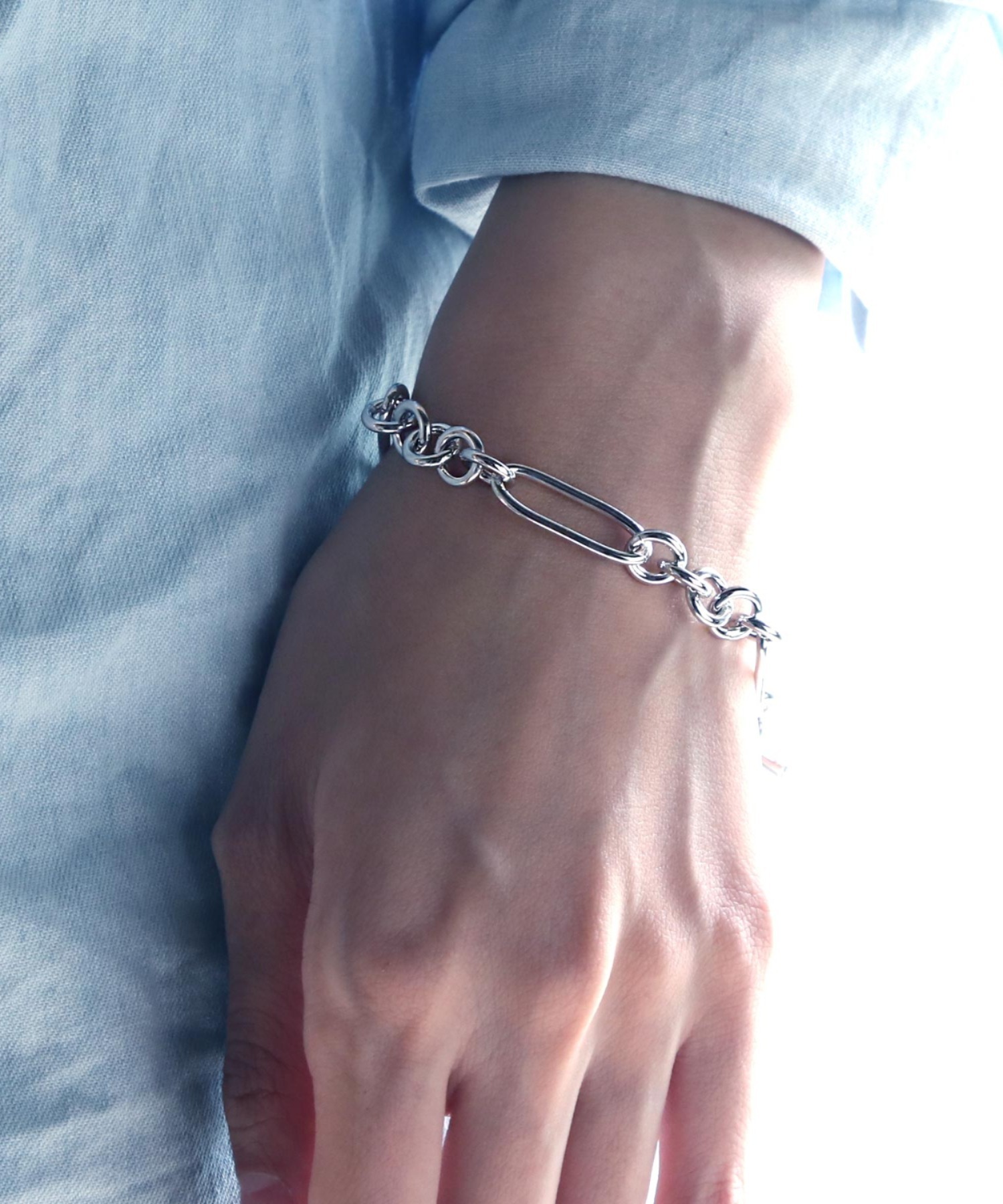 YArKA/ヤーカ】silver925 mix chain bracelet [HB2]/ミックスチェーン 