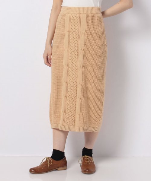 NICE CLAUP OUTLET(ナイスクラップ　アウトレット)/【natural couture】ケーブルニットスカート/img06