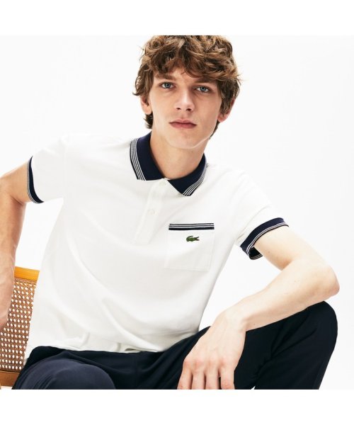 LACOSTE Mens(ラコステ　メンズ)/ストライプリブポロシャツ (半袖)/img02