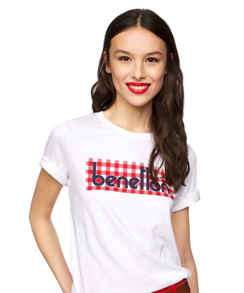 BENETTON (women)(ベネトン（レディース）)/モダールコットンブランドロゴ半袖Tシャツ・カットソー/img30