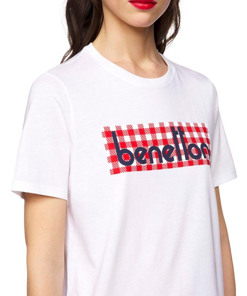 BENETTON (women)(ベネトン（レディース）)/モダールコットンブランドロゴ半袖Tシャツ・カットソー/img31