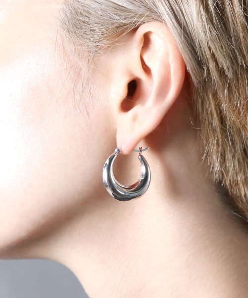 MAISON mou(メゾンムー)/【YArKA/ヤーカ】silver925 volume hoop pierce/フープピアス シルバー925 /img01