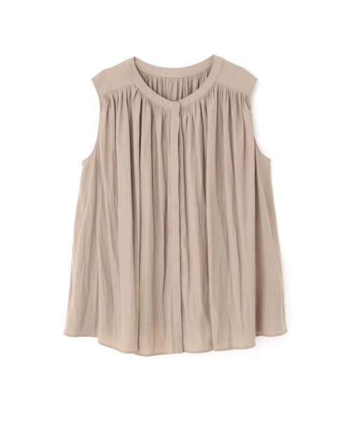 セール ナチュラルビューティーベーシック Natural Beauty Basic 割繊サテンギャザーブラウス Magaseek