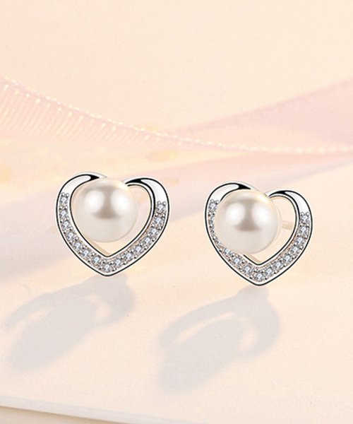 shoppinggo(ショッピングゴー)/ピアス パール スタッドピアス パールピアス 直結ピアス シンプル かわいい ハート　結婚式 おしゃれ　オフィス　人気アクセサリー/img05