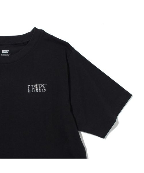 Levi's(リーバイス)/グラフィックボクシーTシャツ 90'S SERIF RHINESTONE CAVIAR/img04