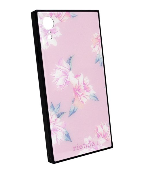 rienda(リエンダ)/iphoneケース iPhoneXR リエンダ rienda 背面ガラスケース ワントーンフラワー Pink iphonexr アイフォンケース/img01