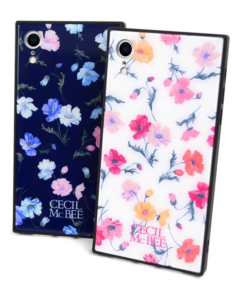 CECIL McBEE(セシルマクビー)/iphoneケース iPhoneXR セシルマクビー CECILMcBEE 小花柄 WHITE 背面ガラスケース iphonexr アイフォンケース/img08