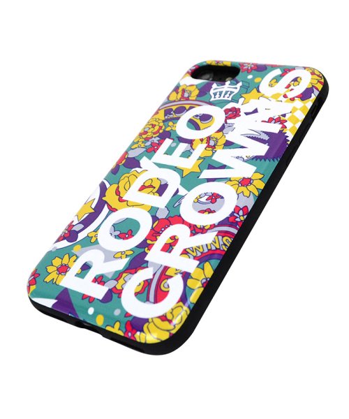 Rodeo Crowns(ロデオクラウンズ)/iphoneケース iPhoneSE(第2世代) iPhone8/7 ロデオクラウンズ RODEOCROWNS ロゴフラワーEMERALD カード収納背面ケース/img01