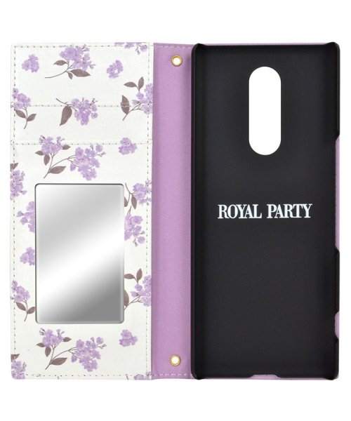 ROYAL PARTY(ロイヤルパーティー)/スマホケース xperia ケース Xperia1 ロイヤルパーティー RoyalParty WAVE LAVENDER 手帳型ケース android/img02