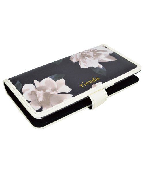 rienda(リエンダ)/スマホケース リエンダ rienda パイピング Lace Flower ネイビー 手帳ケース iphone xperia galaxy 多機種対応/img02