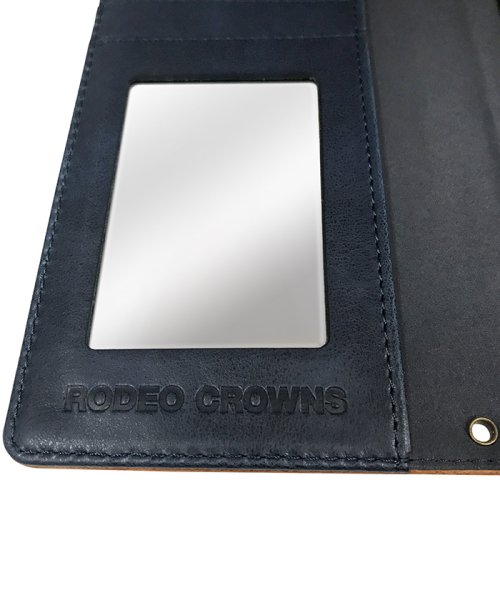 Rodeo Crowns(ロデオクラウンズ)/スマホケース ロデオクラウンズ RODEOCROWNS ペイズリーフレーム ネイビー 多機種対応 手帳型ケース iphone xperia/img10
