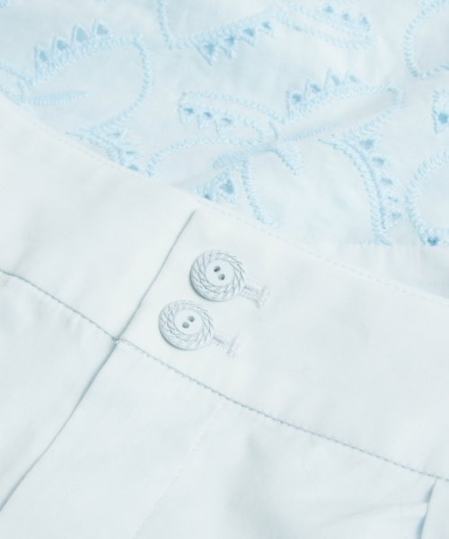 Viaggio Blu(ビアッジョブルー)/★【セットアップ対応】裾ローン刺繍ワイドパンツ/img05