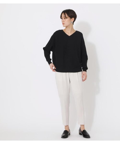 AZUL by moussy(アズールバイマウジー)/V／N GARTER DOLMAN KNIT TOPS/img10