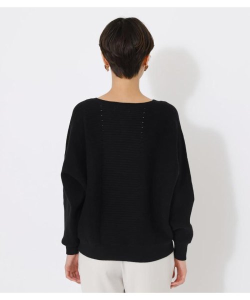 AZUL by moussy(アズールバイマウジー)/V／N GARTER DOLMAN KNIT TOPS/img13