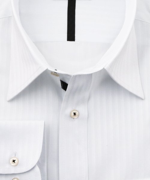 FLiC(フリック)/ワイシャツ メンズ レギュラーカラー 長袖 形態安定 シャツ ドレスシャツ ビジネス ノーマル スリム yシャツ カッターシャツ 定番 ドビー 織柄 おしゃれ /img02