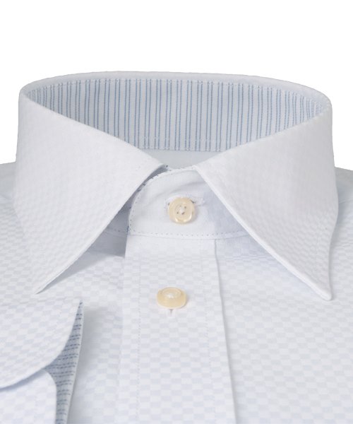ワイシャツ メンズ レギュラーカラー 長袖 形態安定 シャツ ドレスシャツ ビジネス ノーマル スリム Yシャツ カッターシャツ 定番 ドビー 織柄 おしゃれ フリック Flic Magaseek