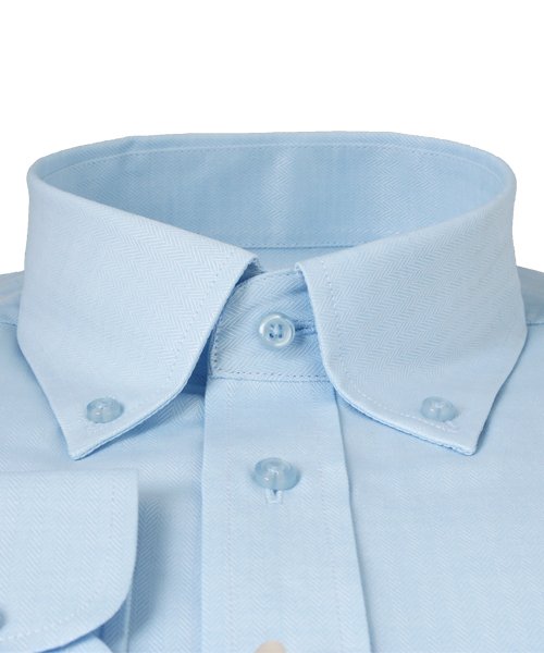 FLiC(フリック)/ワイシャツ メンズ ボタンダウン 長袖 形態安定 シャツ ドレスシャツ ビジネス ノーマル スリム yシャツ カッターシャツ 定番 ストライプ ドビー 織柄 お/img02