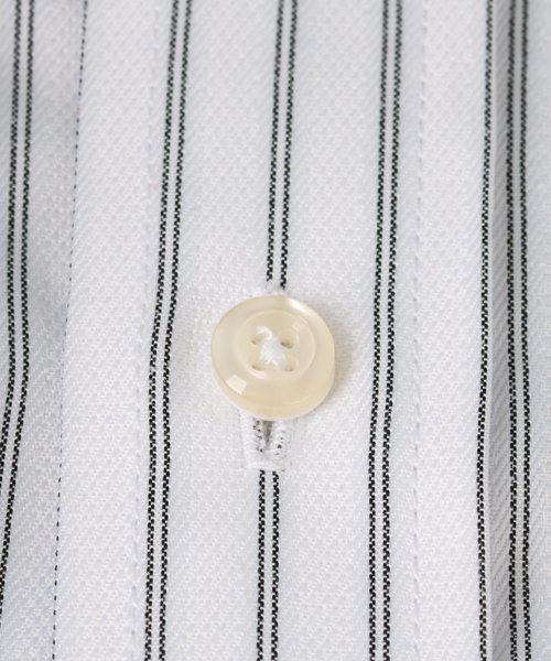 FLiC(フリック)/ワイシャツ メンズ ホリゾンタル ワイド 長袖 形態安定 シャツ ドレスシャツ ビジネス ノーマル スリム yシャツ カッターシャツ 定番 ストライプ ドビー /img03