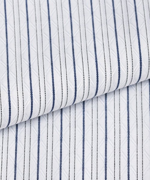 FLiC(フリック)/ワイシャツ メンズ ホリゾンタル ワイド 長袖 形態安定 シャツ ドレスシャツ ビジネス ノーマル スリム yシャツ カッターシャツ 定番 ストライプ ドビー /img04