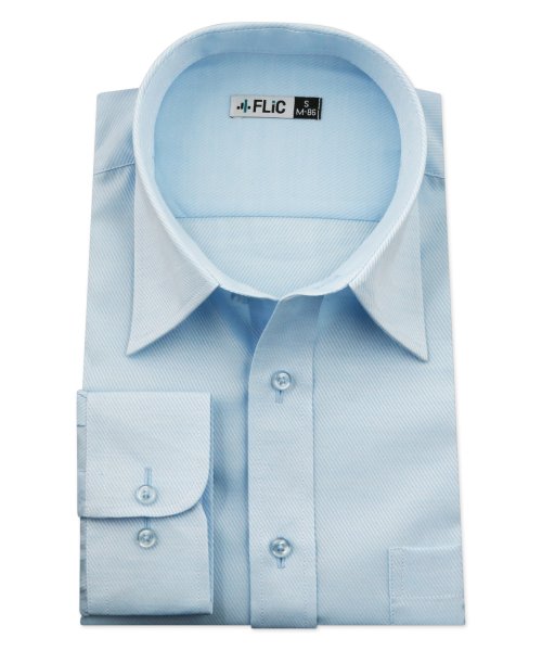 FLiC(フリック)/ワイシャツ メンズ レギュラーカラー 長袖 形態安定 シャツ ドレスシャツ ビジネス ノーマル スリム yシャツ カッターシャツ 定番 ストライプ ドビー 織柄/img07