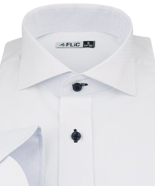 FLiC(フリック)/ワイシャツ ノーアイロン ドライ ストレッチワイシャツ メンズ 長袖 形態安定 吸水速乾 織柄 ホリゾンタル/img05