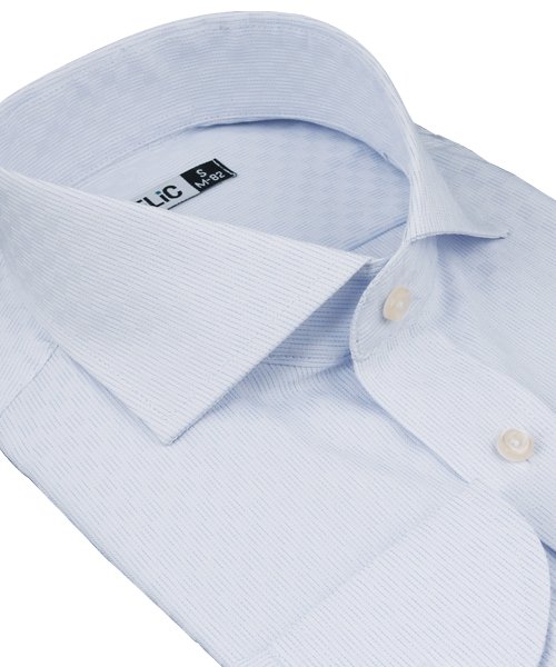 FLiC(フリック)/ワイシャツ ノーアイロン ドライ ストレッチワイシャツ メンズ 長袖 形態安定 吸水速乾 織柄 ホリゾンタル/img01